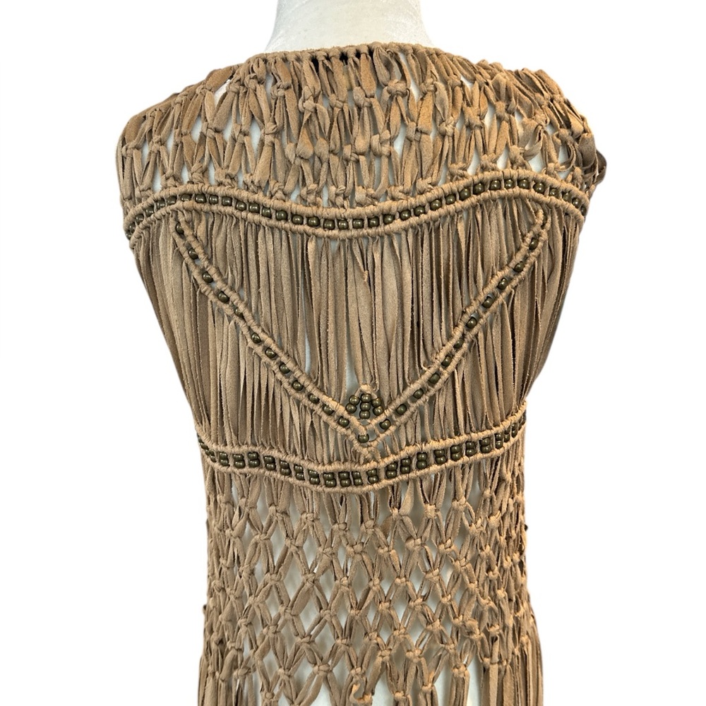 Boho Western Fringe Macramé Vest - Picture 7 of 9